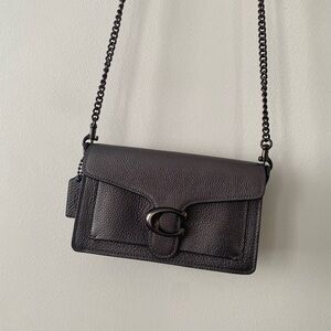 Coach Metallic Grey Crossbody Bag